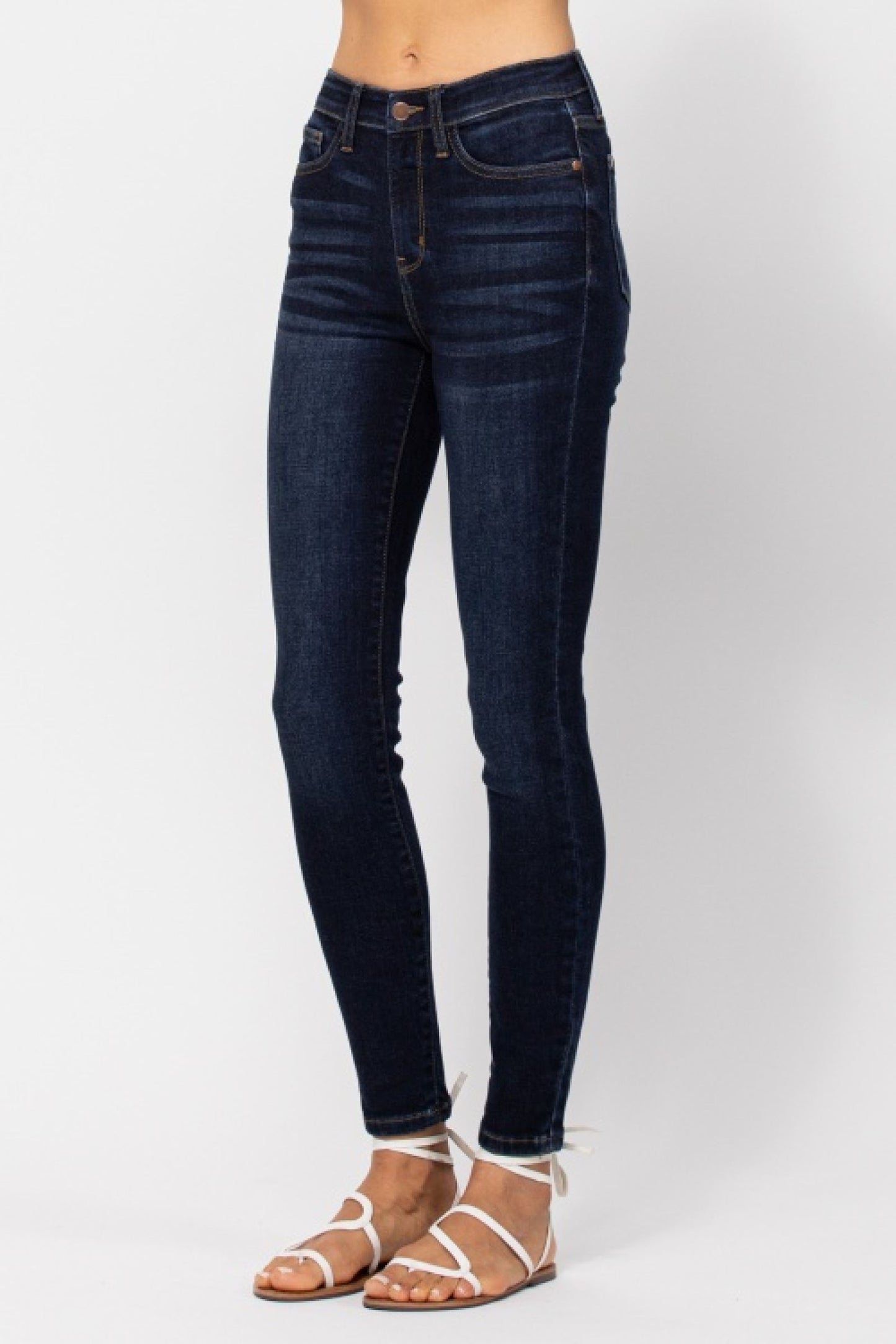 Judy Blue- Dark High Waisted Skinny Jeans