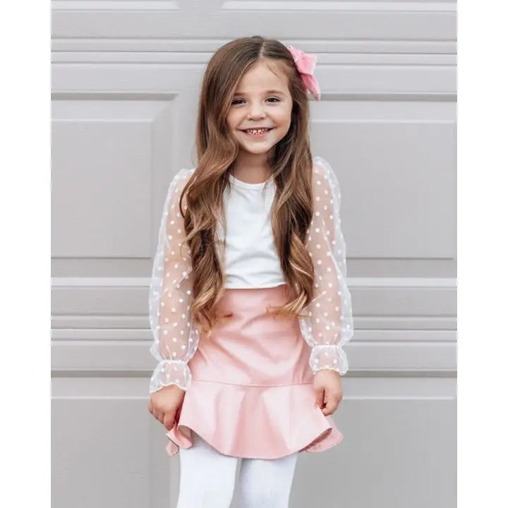 Mommy and Me Destinee Sheer Dot Sleeve Leotard Children