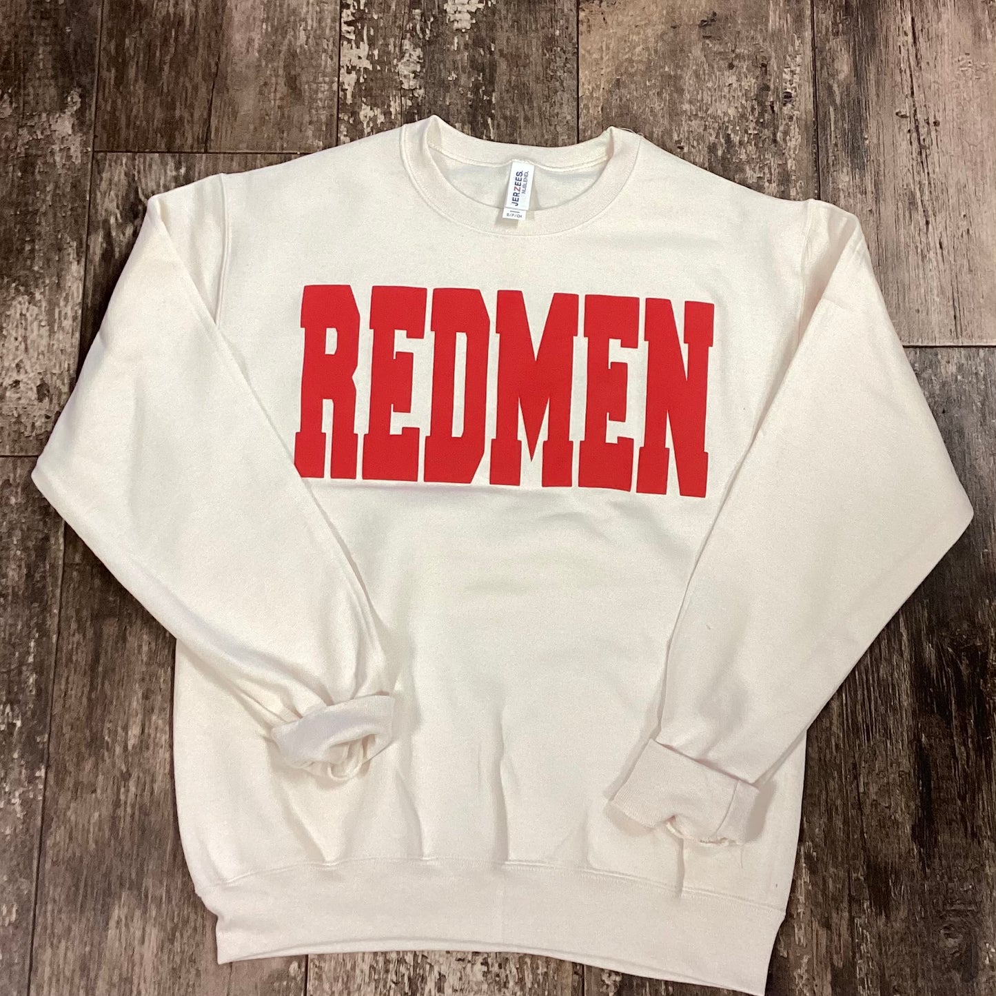 Sisseton Redmen Puffy Letter Crewneck