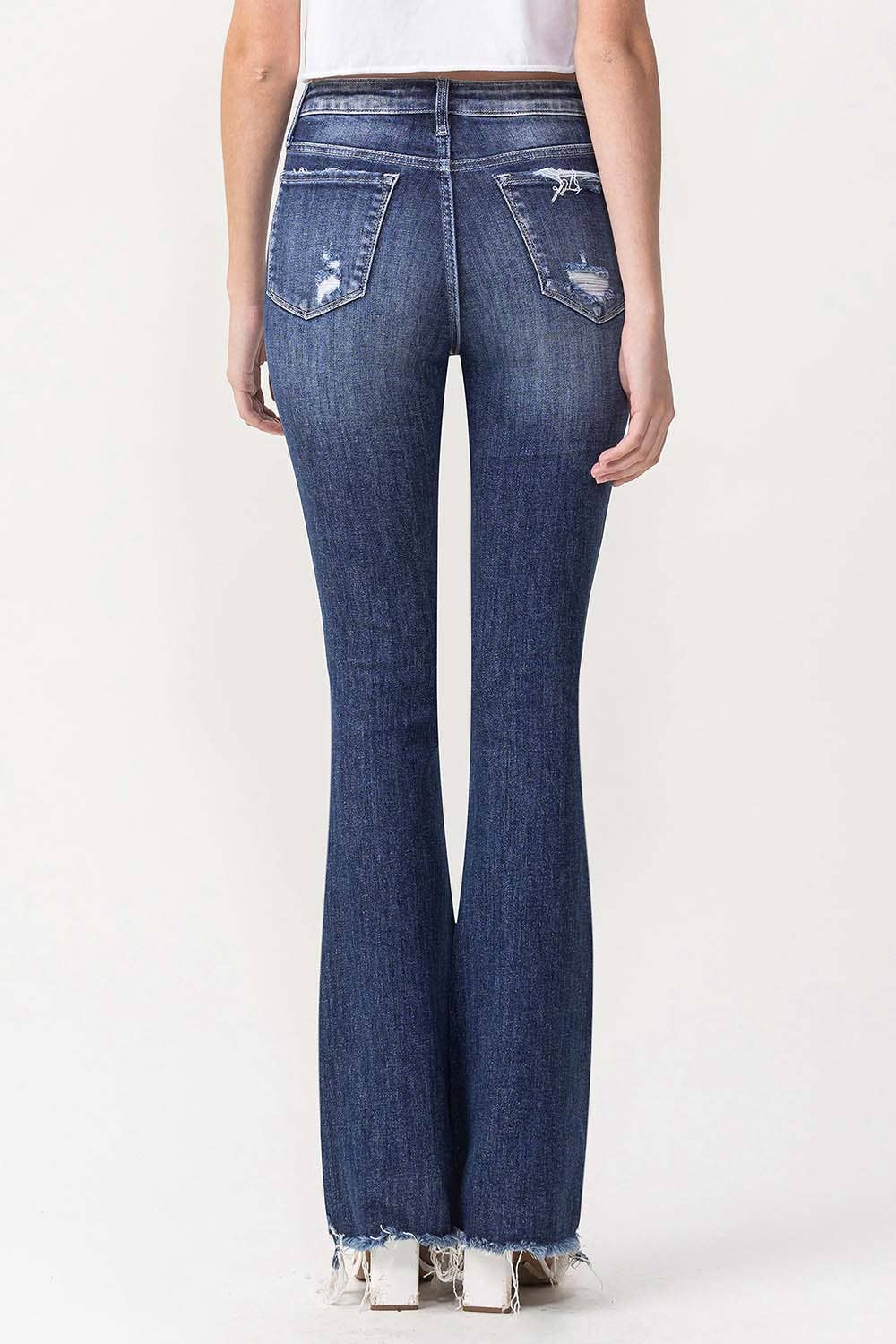 HIGH RISE FLARE JEANS: Dazzle