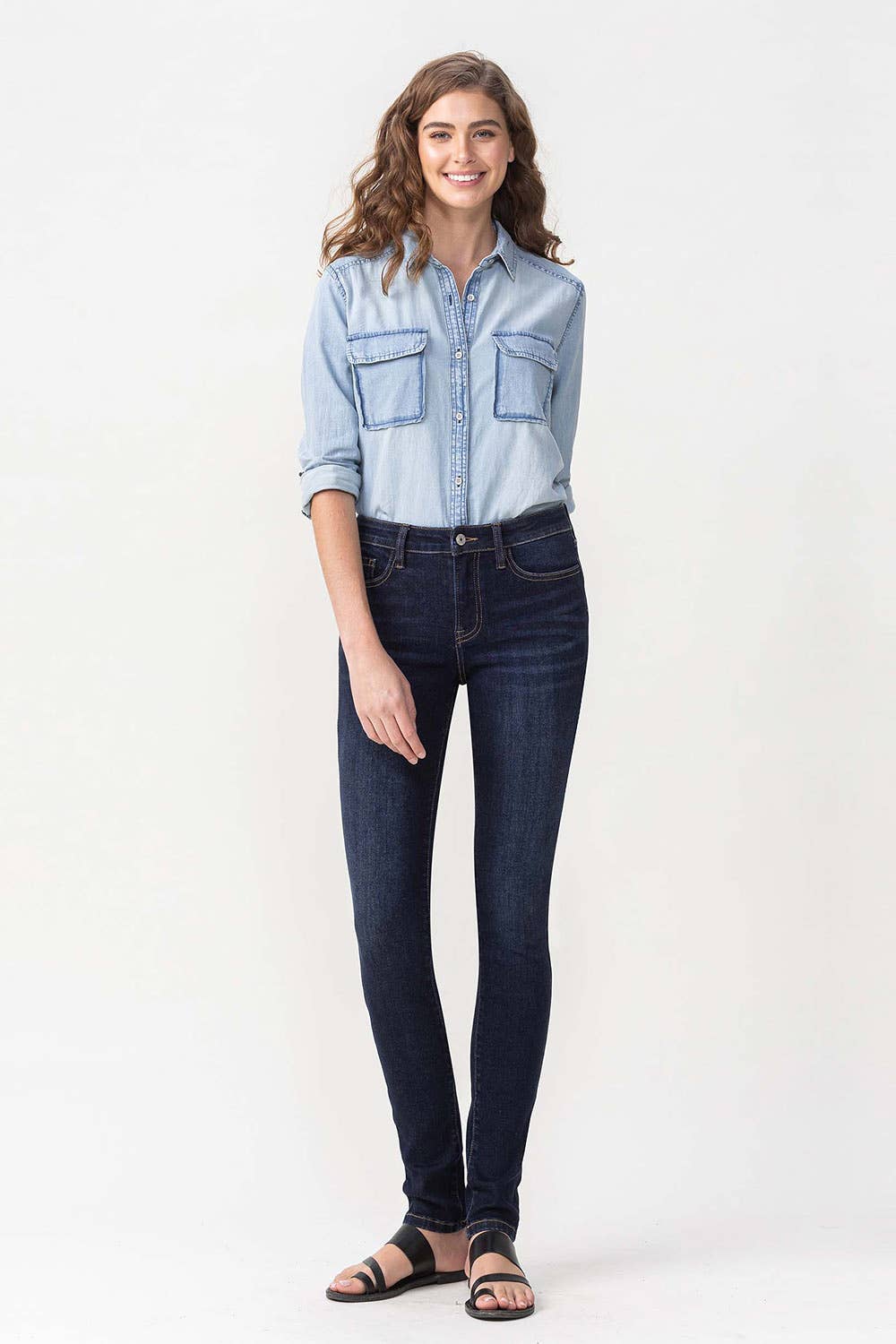 VERVET - HIGH RISE SKINNY -LUSTROUS