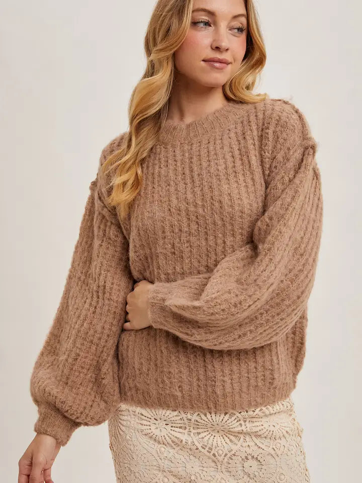 Oversized Waffle Knit Sweater