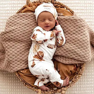 Organic Snuggle Sleepsuit Zip Footie with Frill