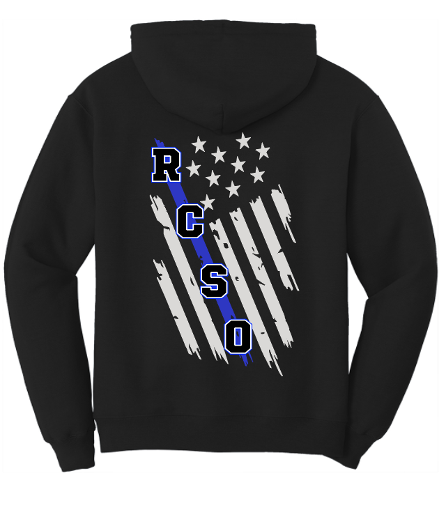 RCSO Flag on Back Port & Company Core Fleece Hoodie