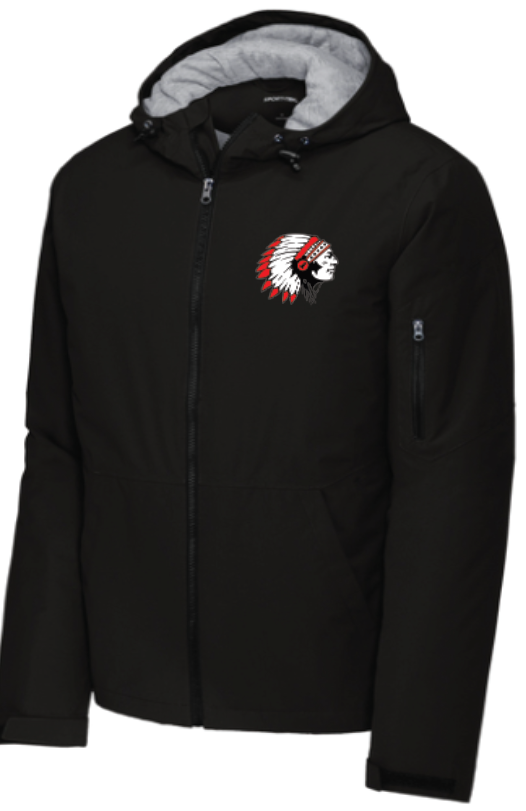 Embroidered Chieftain Head Sport Tek insulated wind breaker Jacket