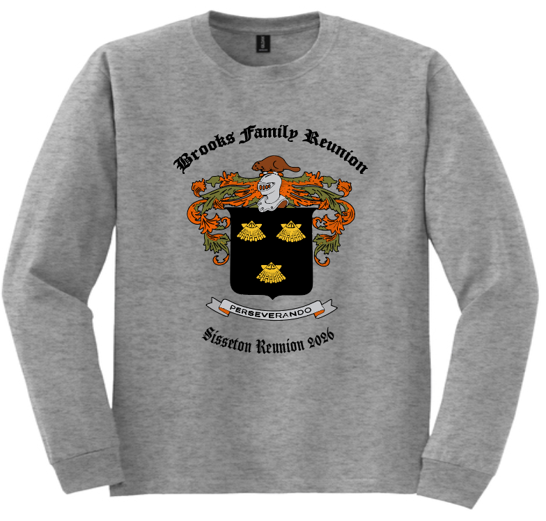 Gildan DryBlend T-Shirt and Long Sleeve Brooks Family Reunion