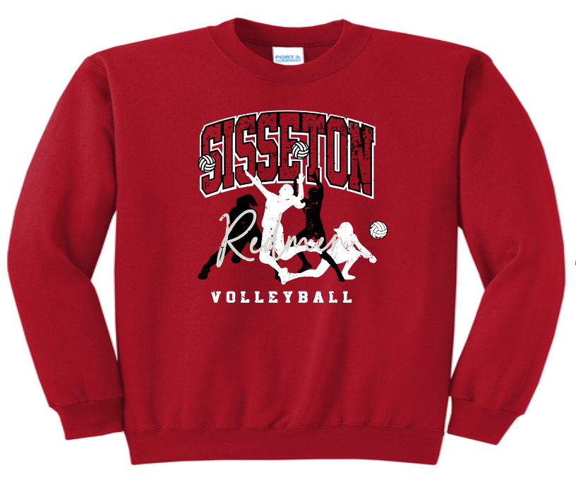 Port & Co Core Fleece Crewneck RED Youth & Adult