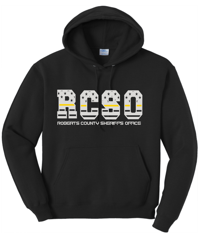 RCSO Thin Blue Line Font Port & Company Core Fleece Hoodie