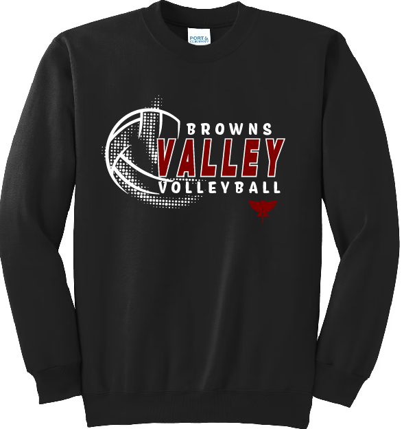 BV Volleyball Port & Co Core Fleece Crewneck