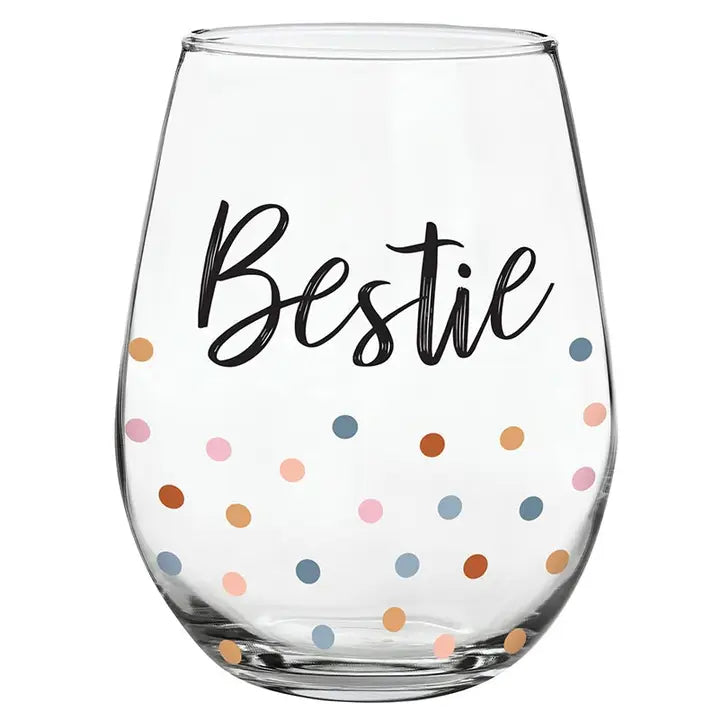 Stemless Wine Glass - Bestie
