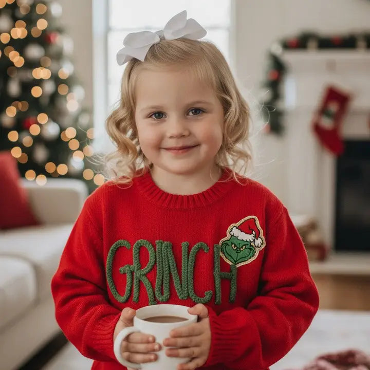 Red Christmas Grinch Sweater