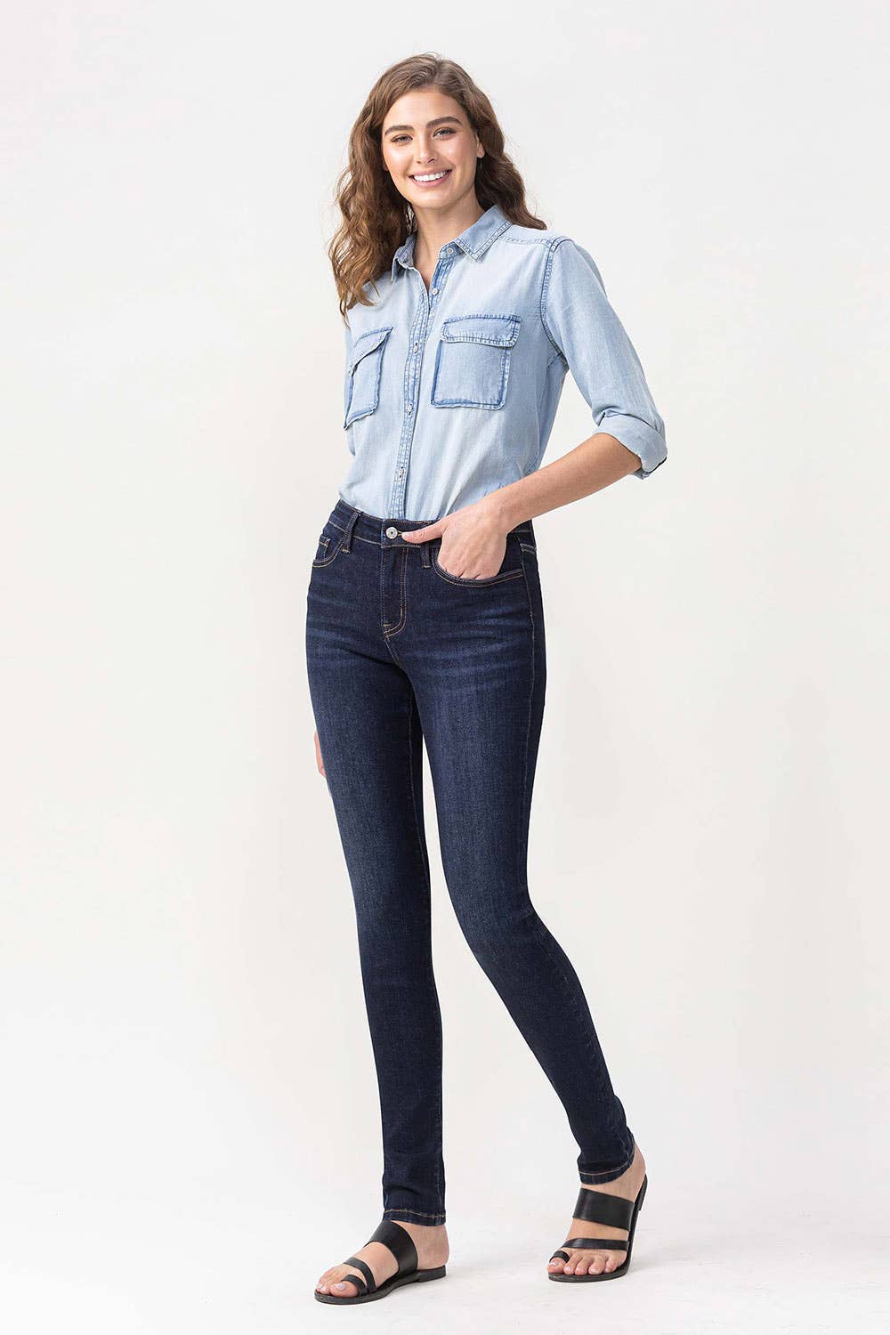 VERVET - HIGH RISE SKINNY -LUSTROUS