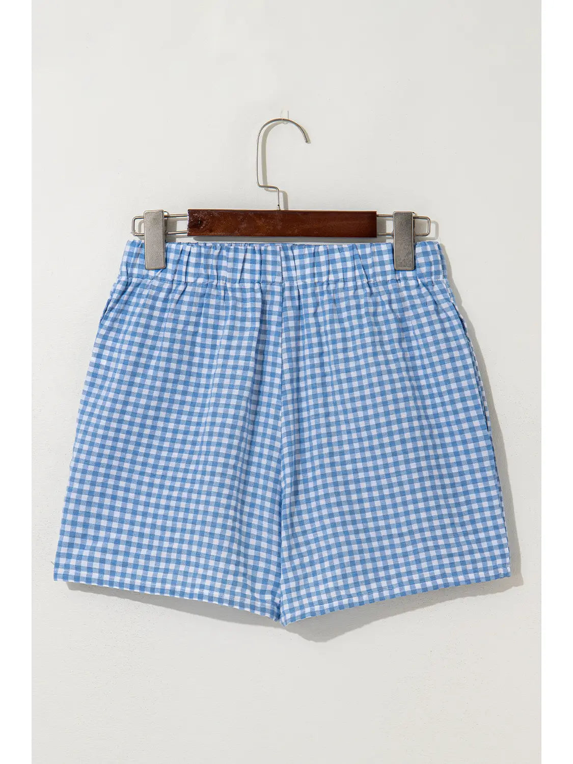 Gingham Printed High Waisted Shorts