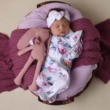 Organic Snuggle Sleepsuit Zip Footie with Frill