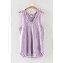 Washed Loose Fit Racerback V-Neck Tank Top