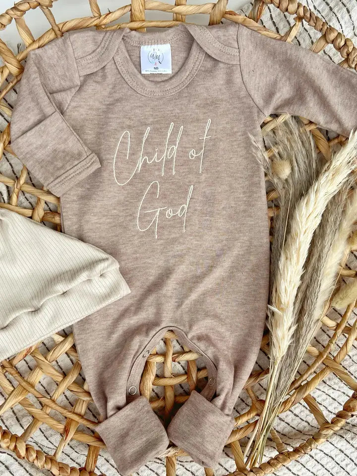 Baby romper | Child of God| Mocha Brown|