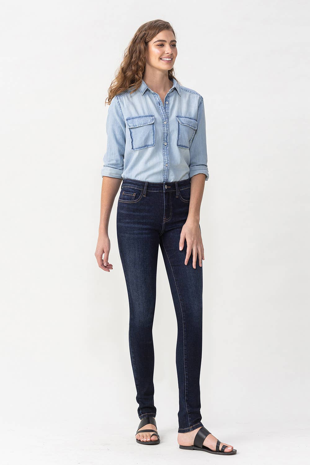VERVET - HIGH RISE SKINNY -LUSTROUS