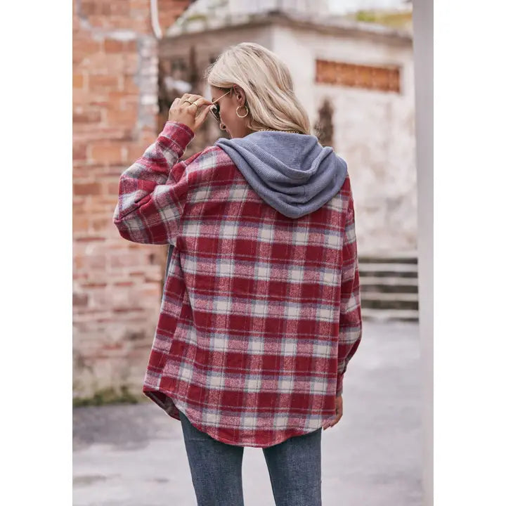 Checkered Hooded Flannel