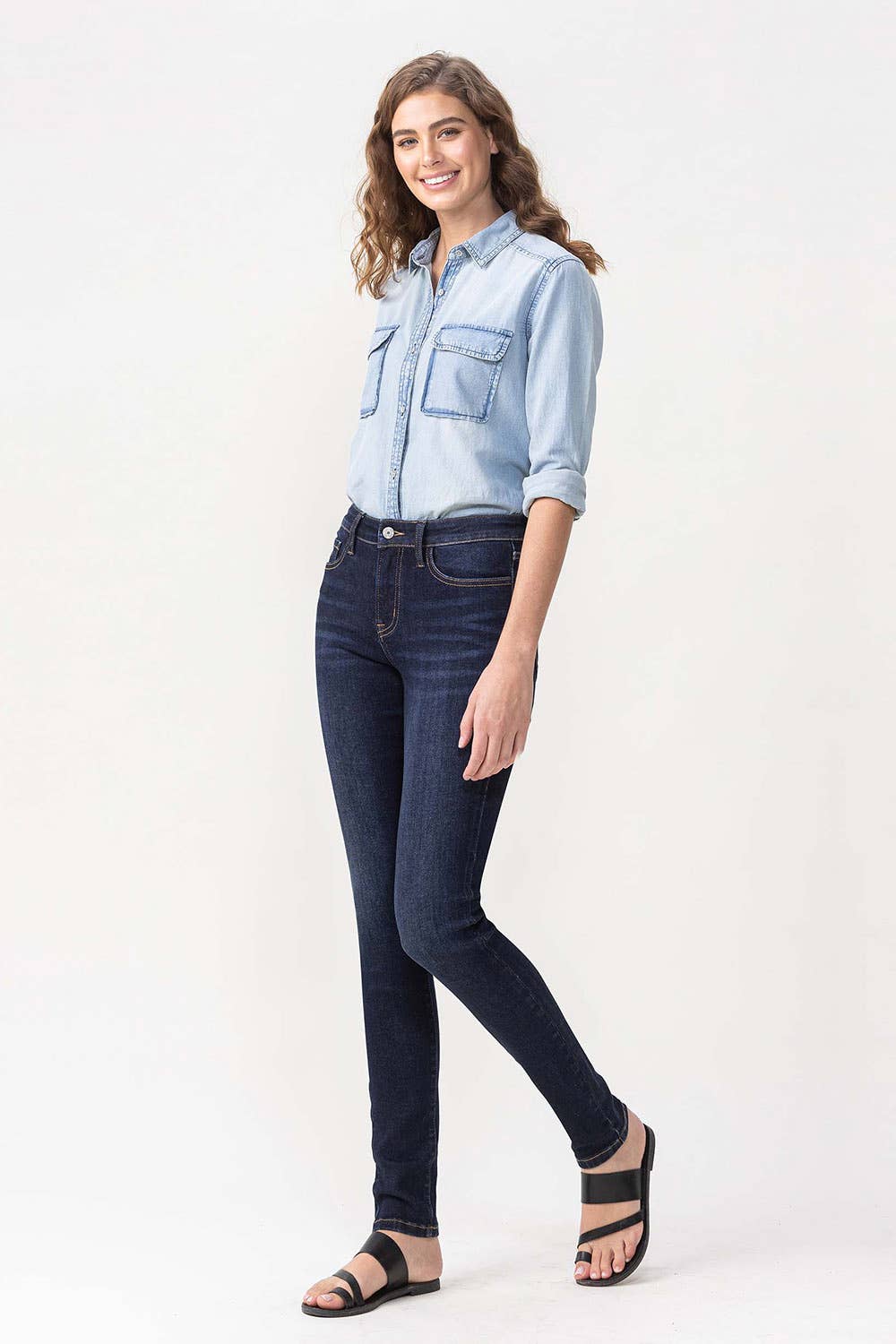 VERVET - HIGH RISE SKINNY -LUSTROUS