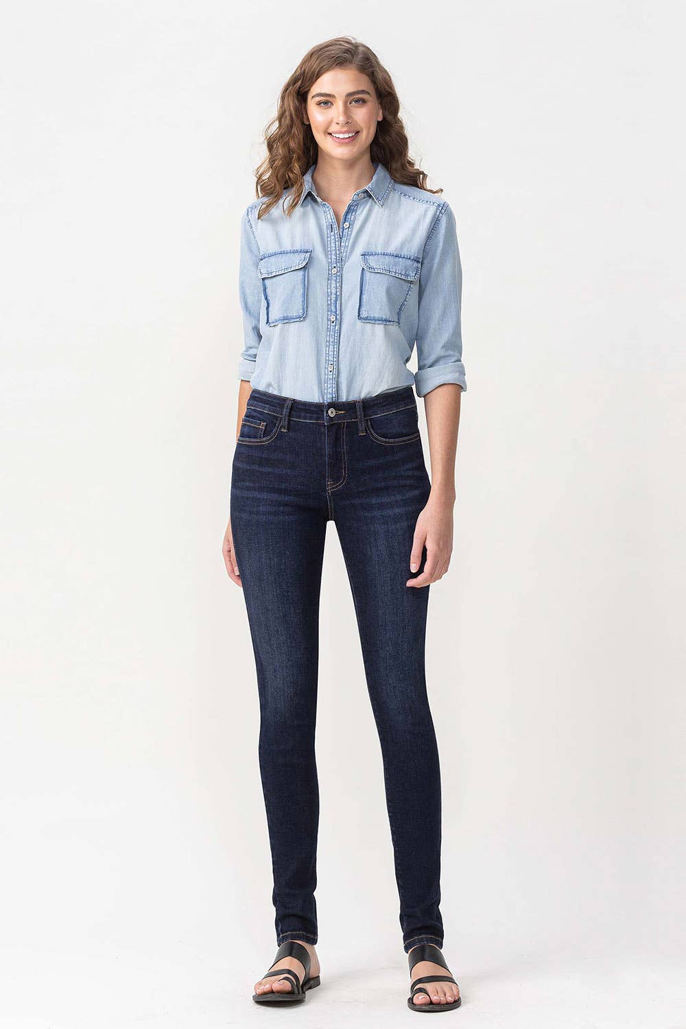 VERVET - HIGH RISE SKINNY -LUSTROUS