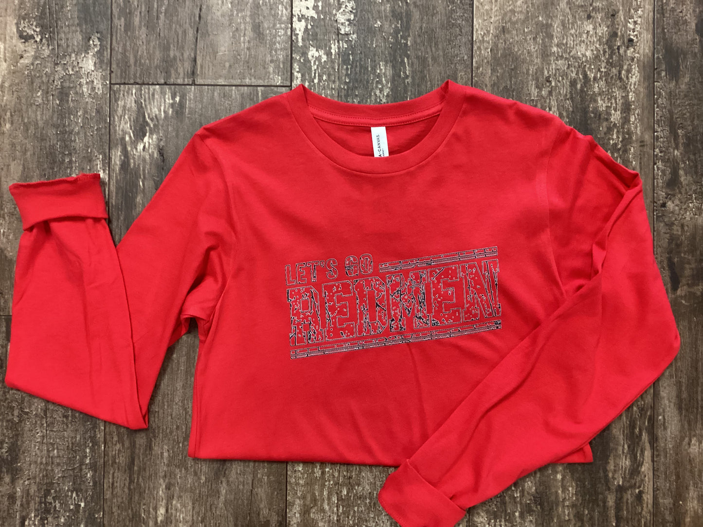 "Lets Go Redmen" Adult Bella Canvas Long Sleeve