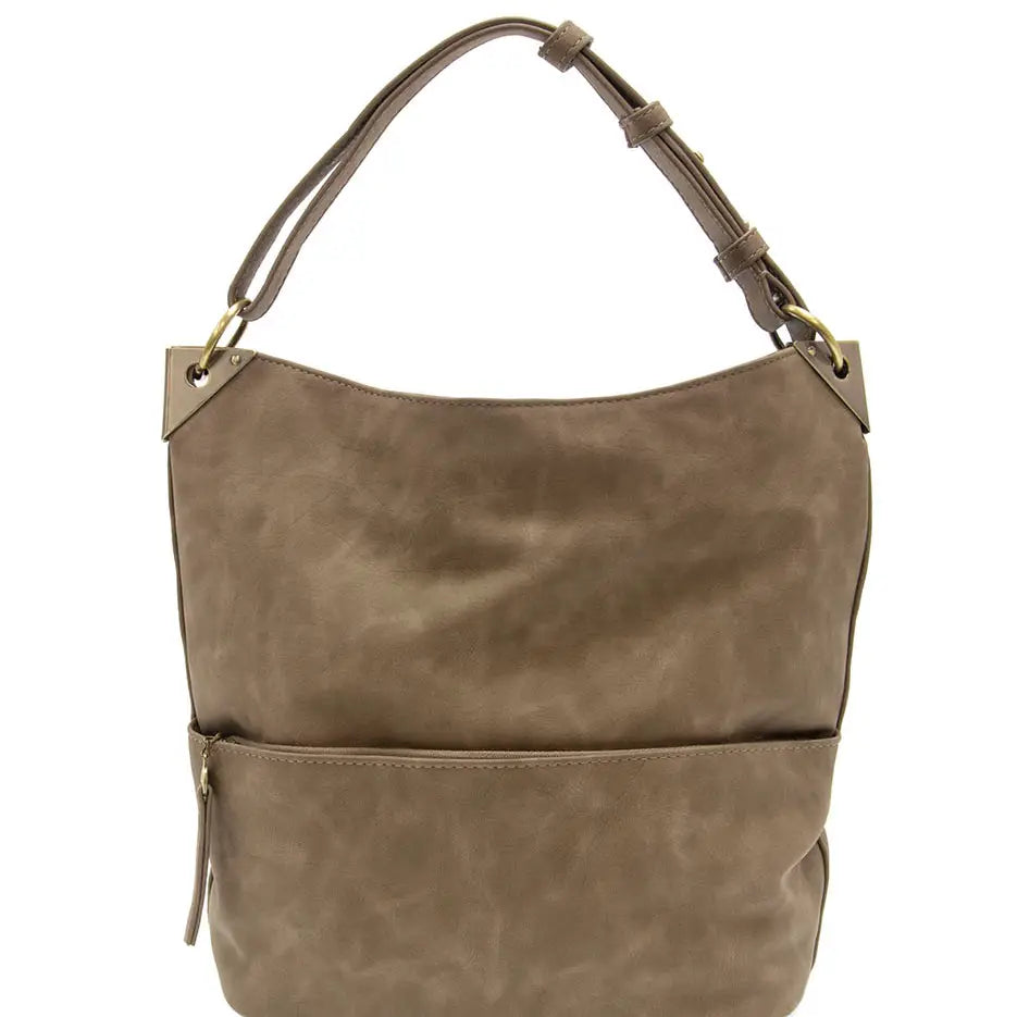 Darcy Zip Front Pocket Bucket Bag
