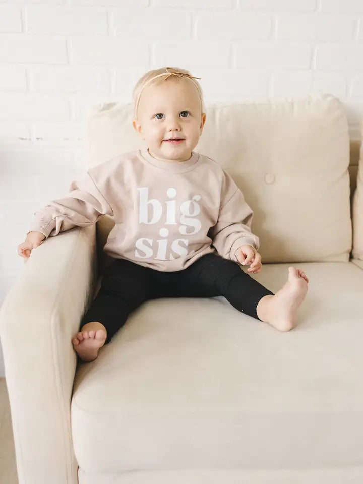 Big Sis Crewneck Sweatshirt - Big Sister Crew Neck Toddler