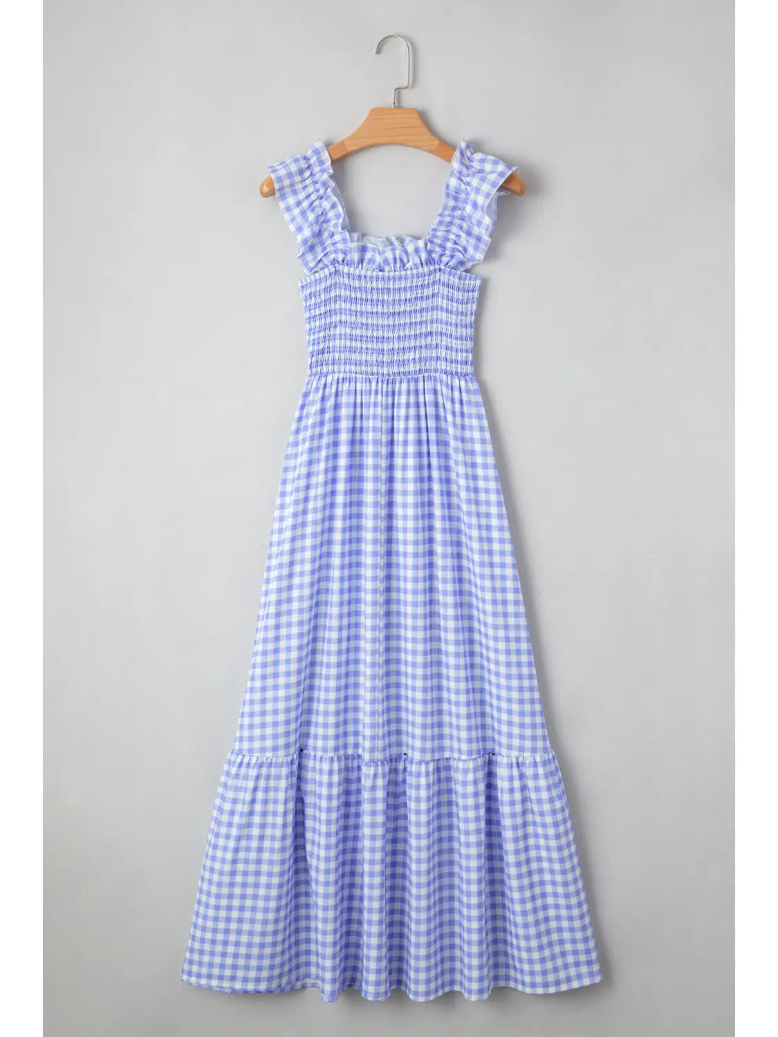 Women's Plaid Dress Square Neck