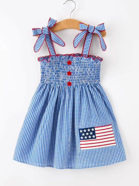 Girls 4th Plaid Dress