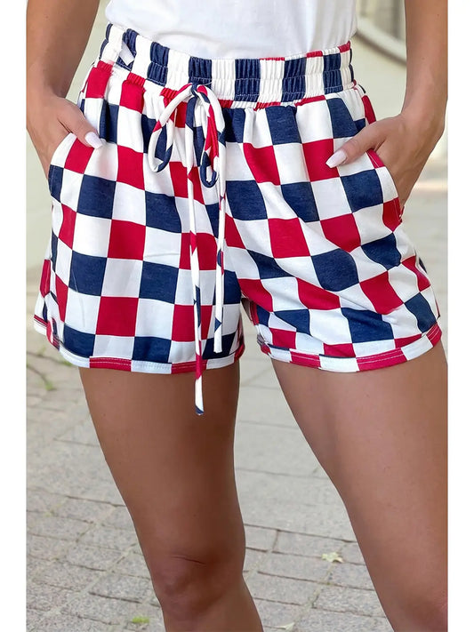 4th Of July Checkered Shorts