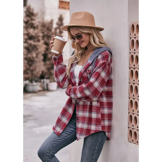 Checkered Hooded Flannel