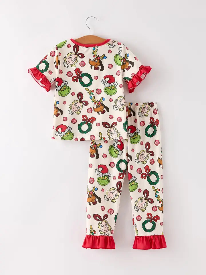Christmas Character Pattern Girls PJ