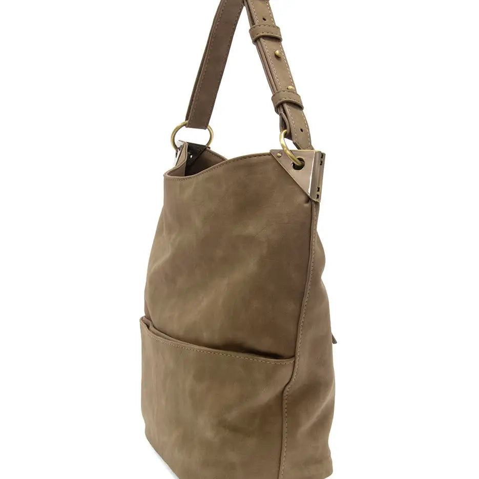 Darcy Zip Front Pocket Bucket Bag