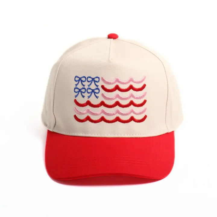 Bow America USA Flag 5 Panel Two Tone Cap