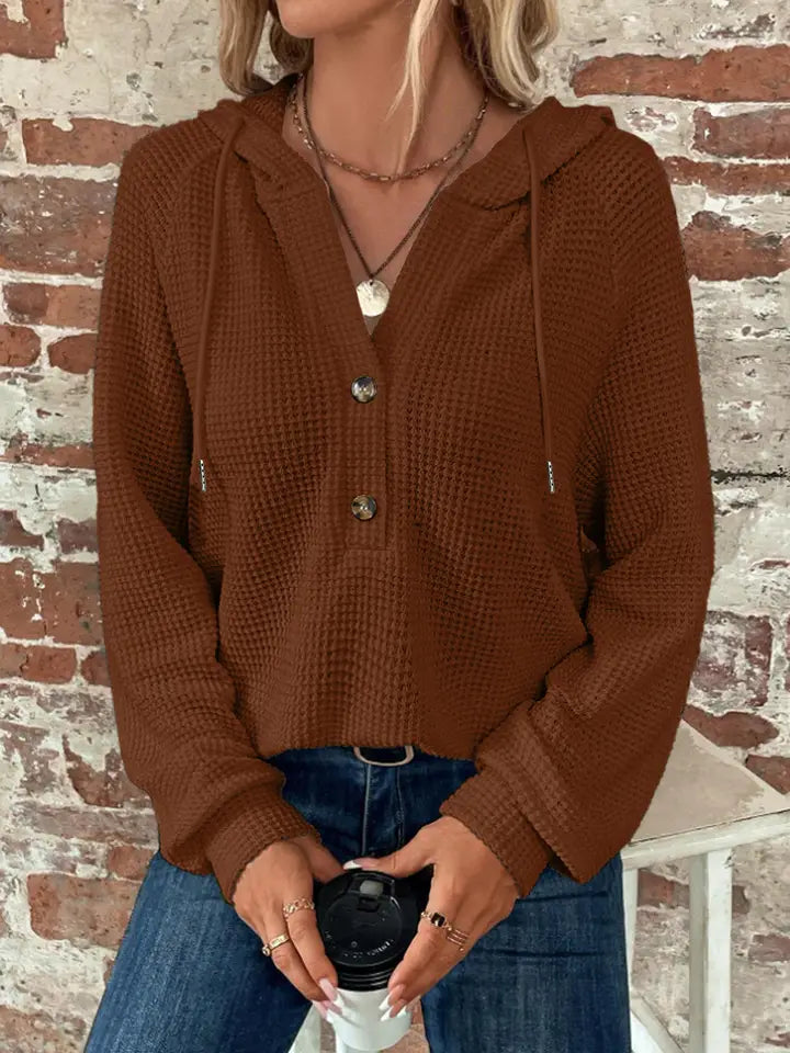 Hooded loose long sleeve