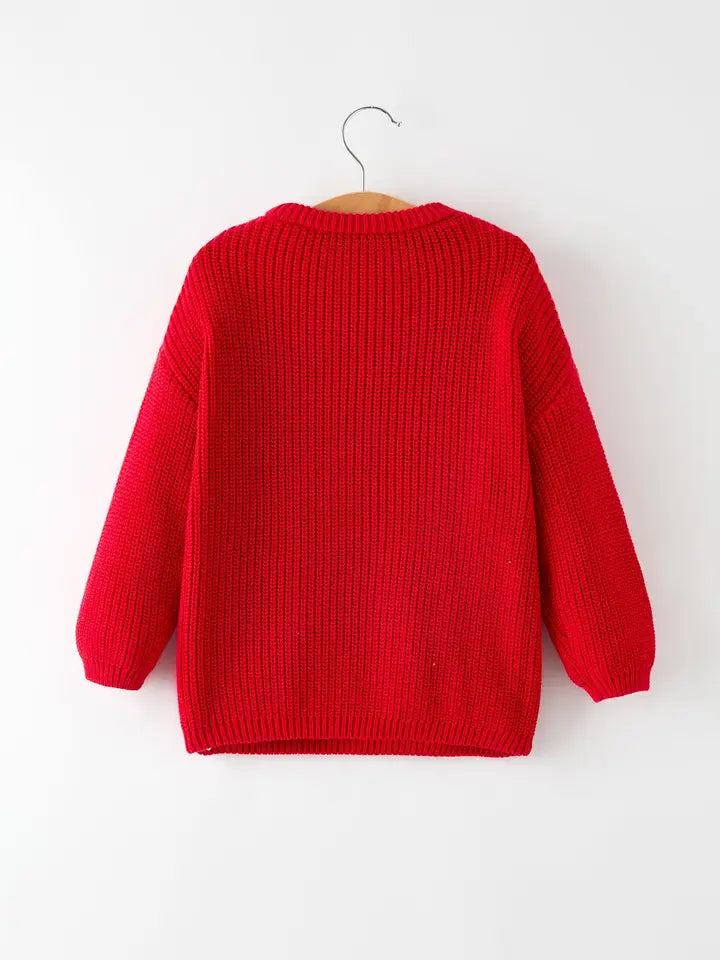 Girls “Merry” Pullover Sweater