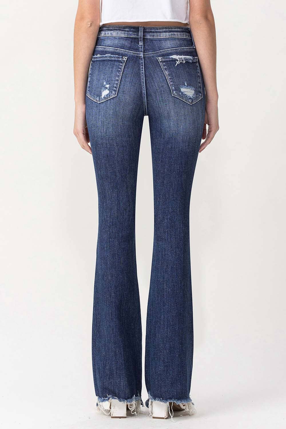 HIGH RISE FLARE JEANS: Dazzle