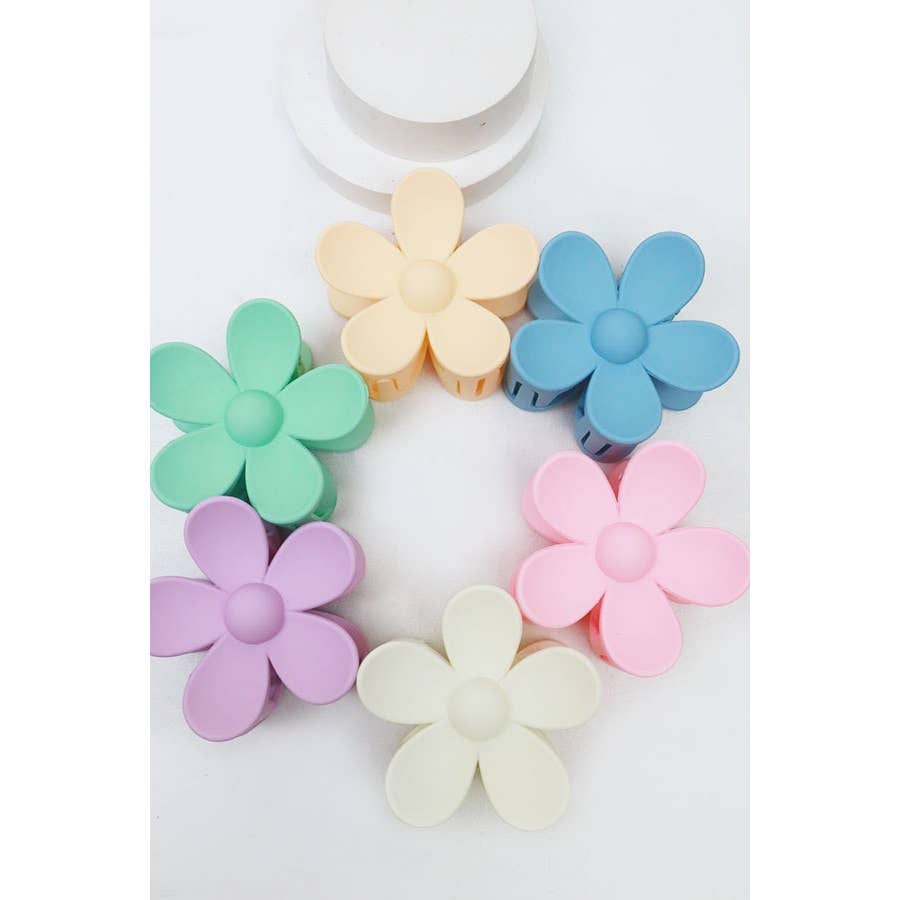 Pastel Tone Daisy Hair Clips: MIX COLOR / ONE