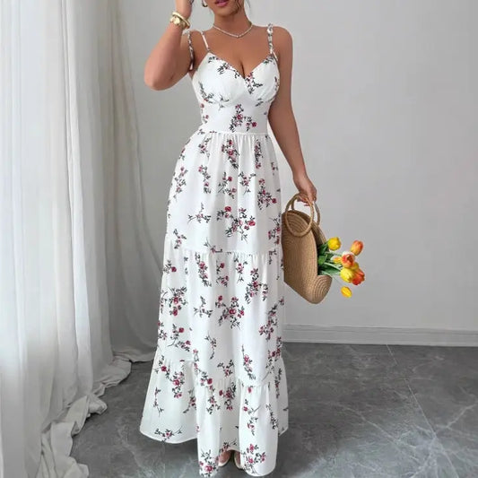 Women's Dress V Neck Maxi
