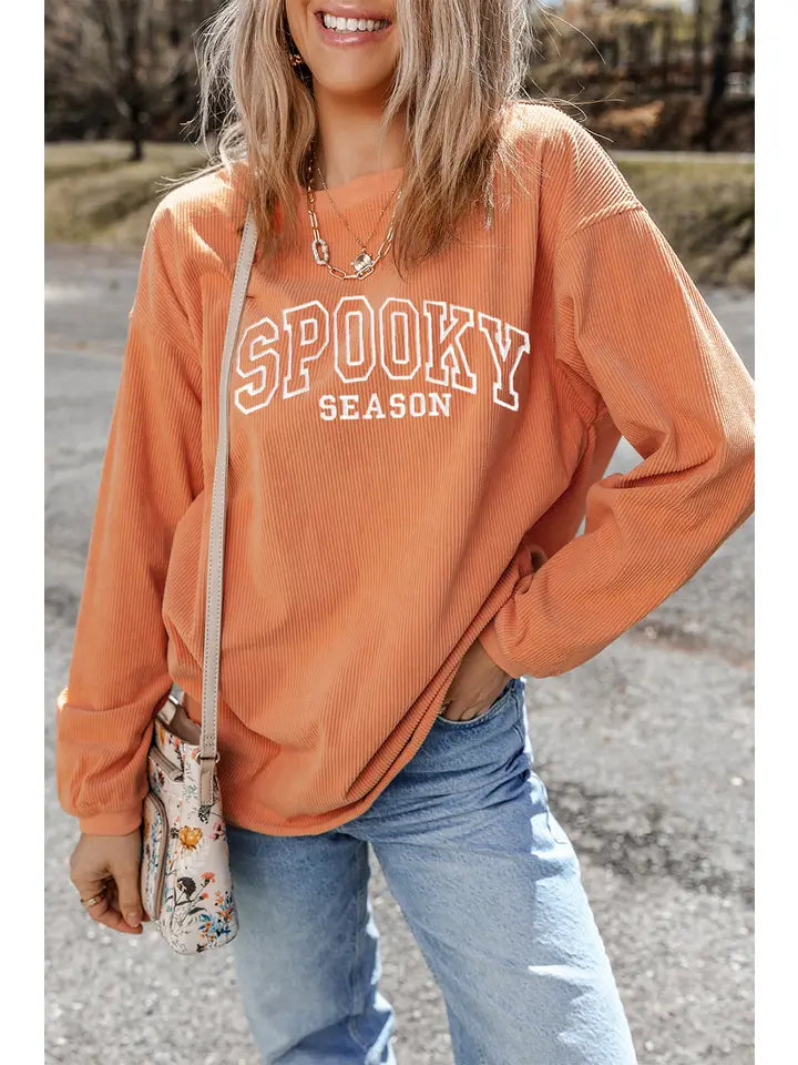 Spooky Graphic Twisted Sweater
