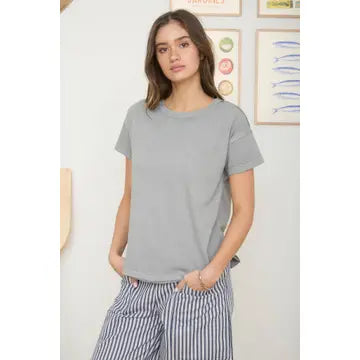 Round Neck Knit Short Sleeve