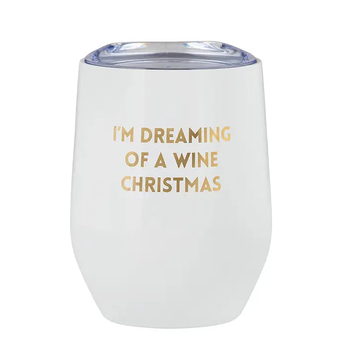 Stemless Wine Tumbler - I'm Dreaming of A Wine Christmas