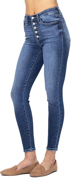 Judy Blue High Waist Button Fly Skinny