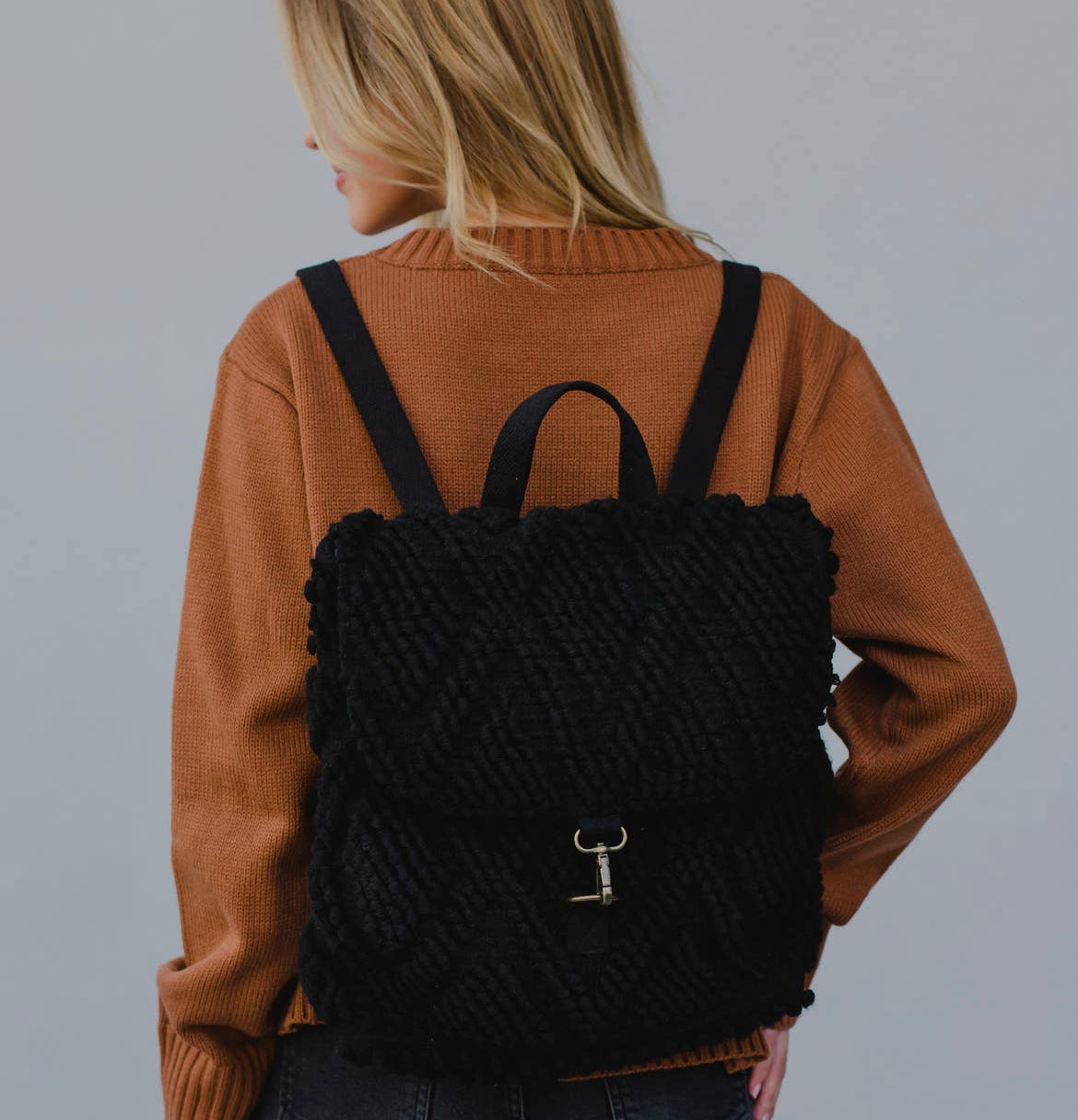 Black Diamond Pattern Backpack