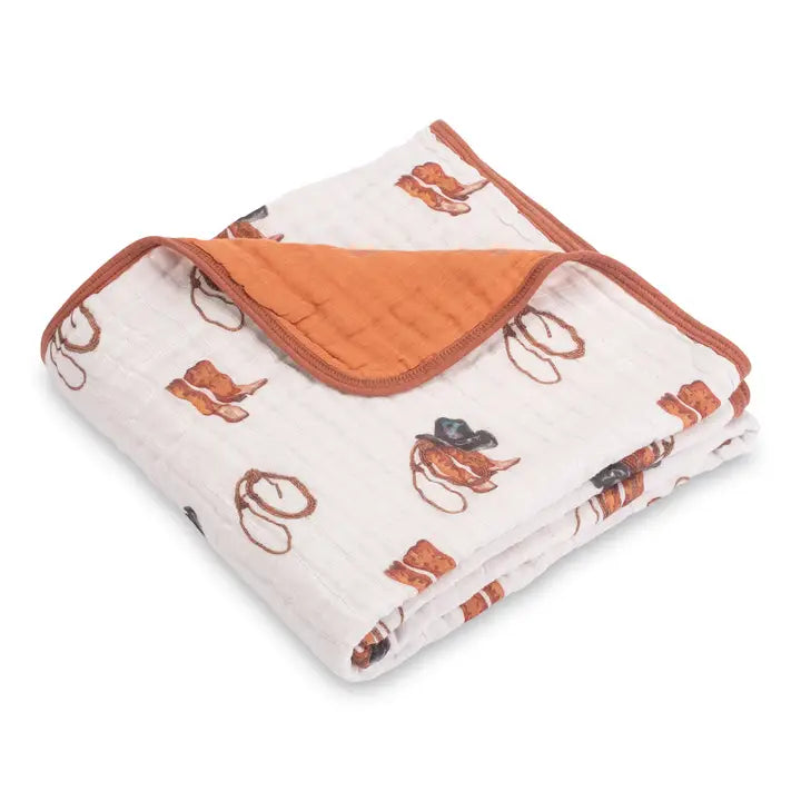 Baby Blanket "Western Boots" Print