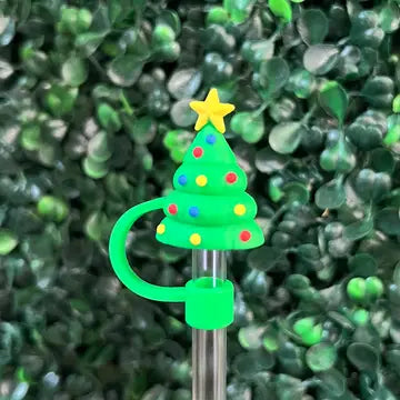 Holiday Tumbler Straw Toppers