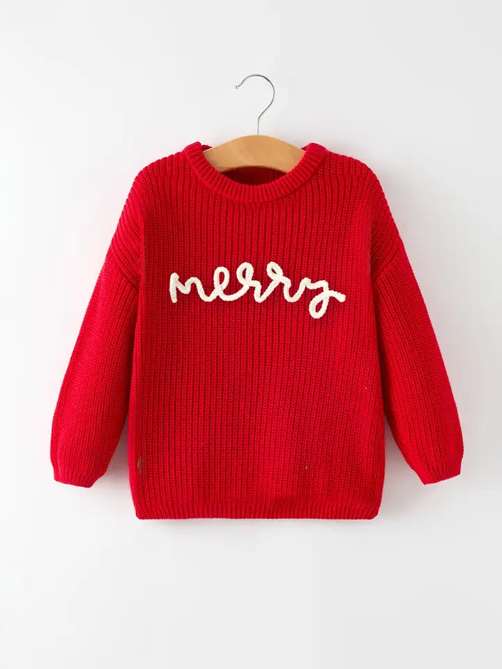 Girls “Merry” Pullover Sweater