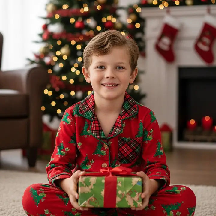 Red & Plaid Christmas PJ's