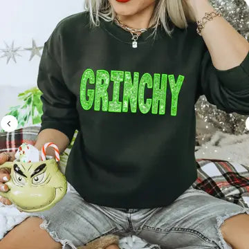 Grinchy Sweatshirt, Grinchy Christmas Sweatshirt