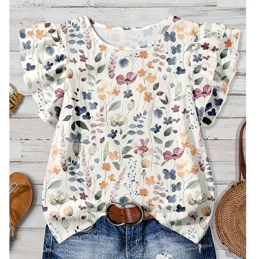 Summer Short Sleeve Floral Shirt